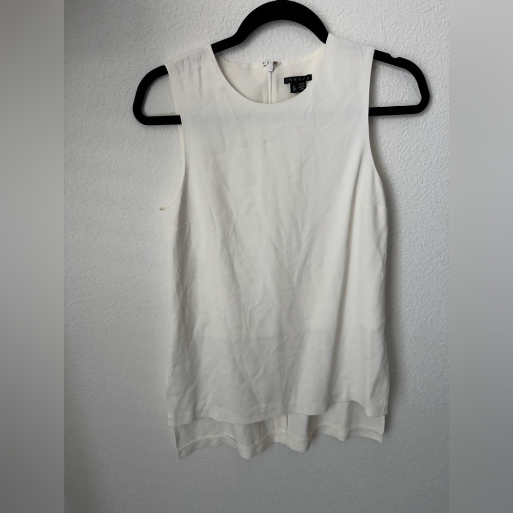 Theory Women’s Sleeveless High Low Blouse